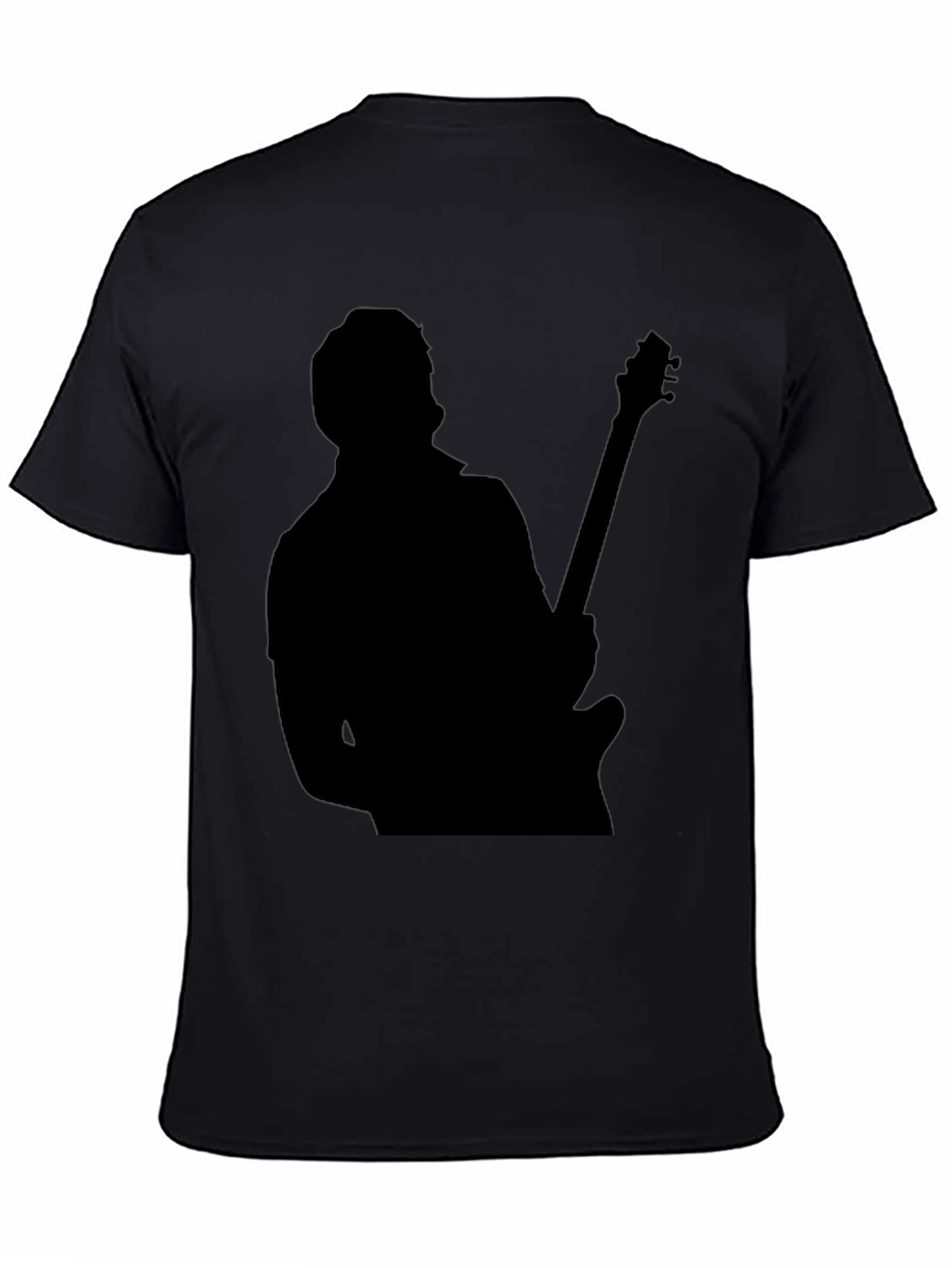 Guitar Player Silhouette Black T-Shirt