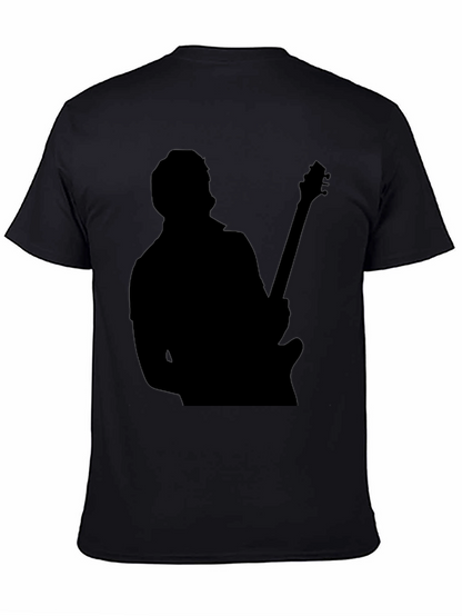 Guitar Player Silhouette Black T-Shirt