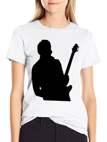 Guitar Player Silhouette Black T-Shirt