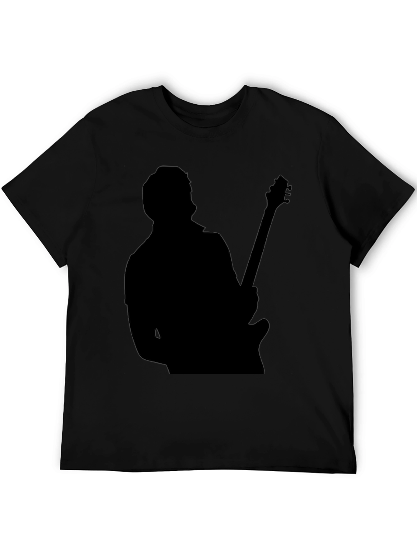 Guitar Player Silhouette Black T-Shirt