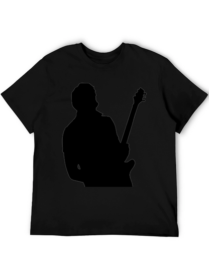 Guitar Player Silhouette Black T-Shirt