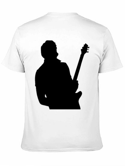 Guitar Player Silhouette Black T-Shirt