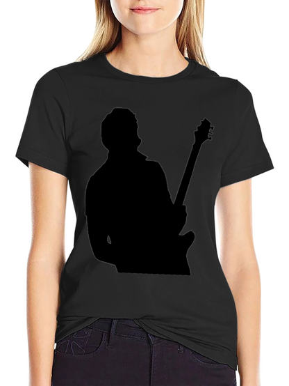 Guitar Player Silhouette Black T-Shirt