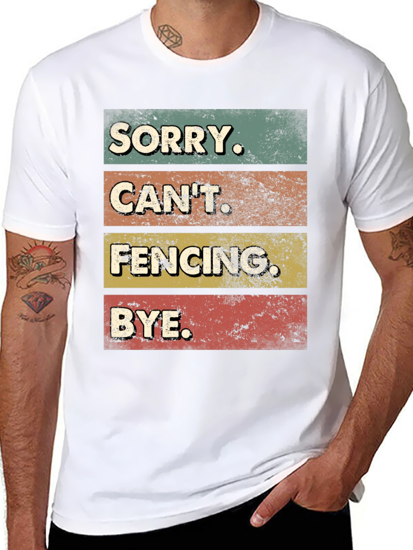 Funny Fencing T-Shirt - Sorry Cant. BYE.