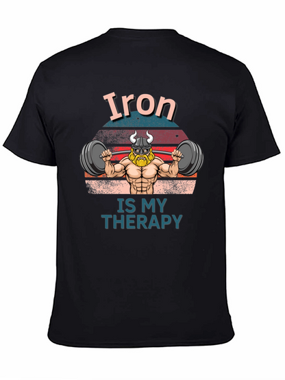 Iron is my Therapy Black T-Shirt
