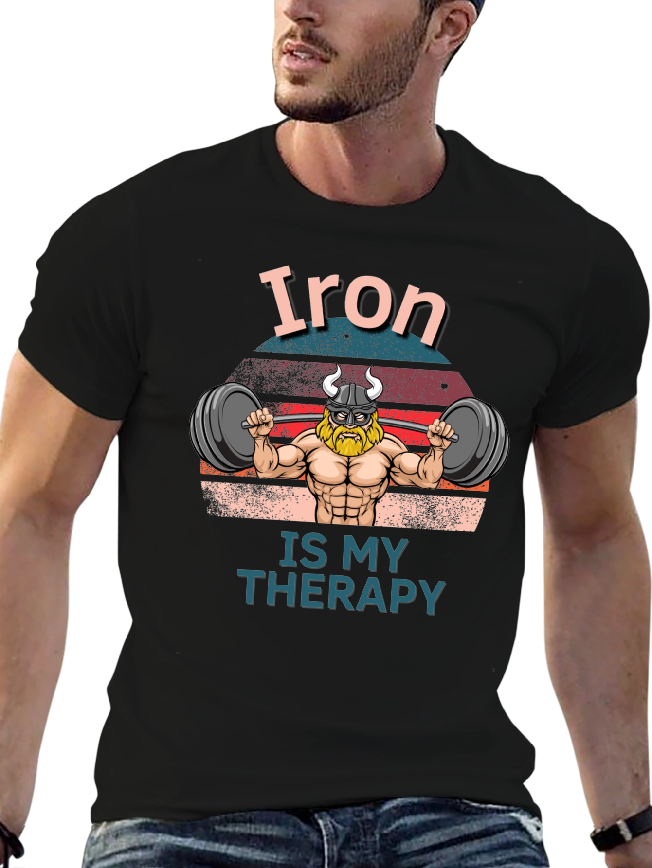 Iron is my Therapy Black T-Shirt
