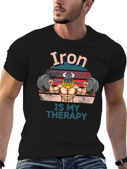 Iron is my Therapy Black T-Shirt