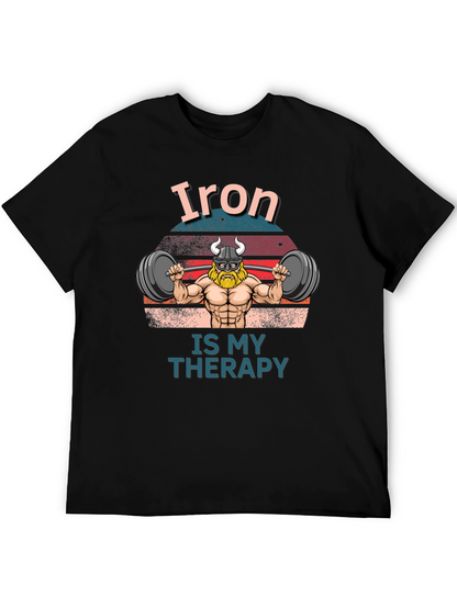 Iron is my Therapy Black T-Shirt