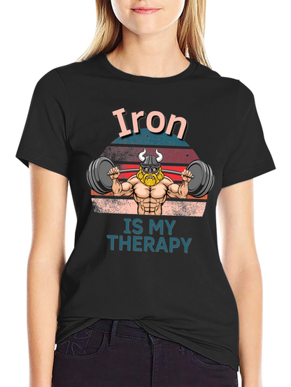 Iron is my Therapy Black T-Shirt