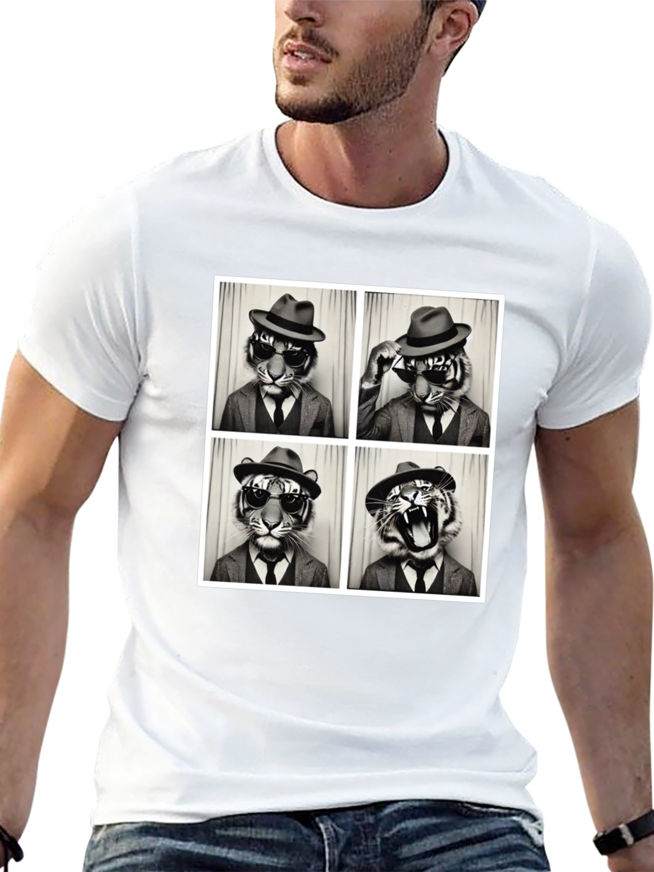 Tiger Fedora Photo Booth T-Shirt