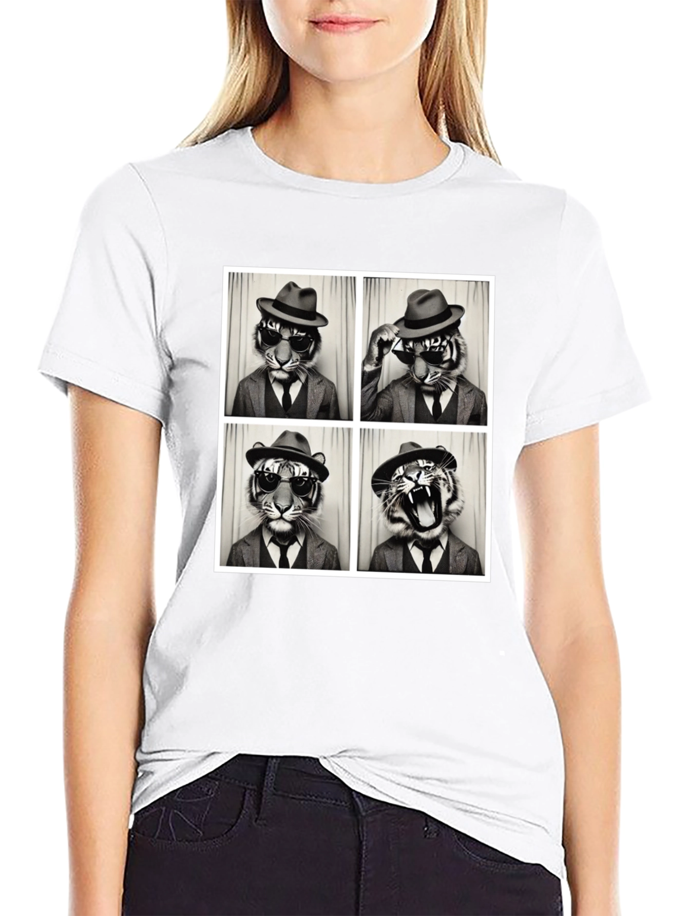 Tiger Fedora Photo Booth T-Shirt
