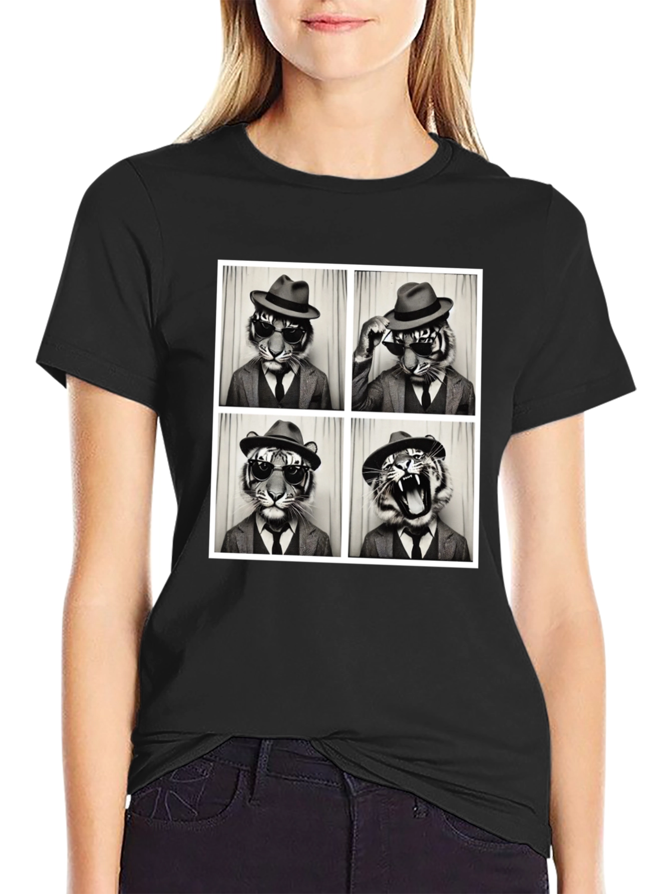 Tiger Fedora Photo Booth T-Shirt