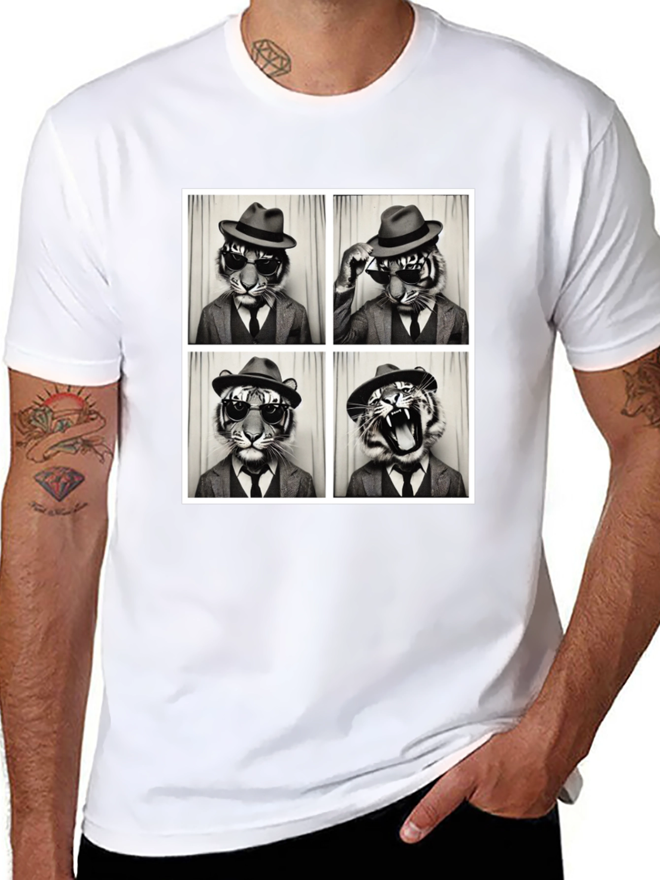Tiger Fedora Photo Booth T-Shirt