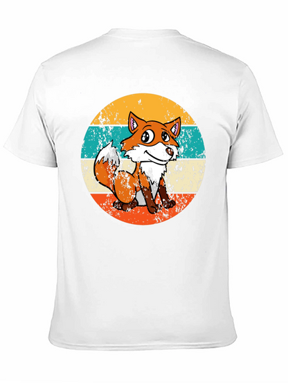 Retro Fox Graphic Tee - Unisex Black T-Shirt