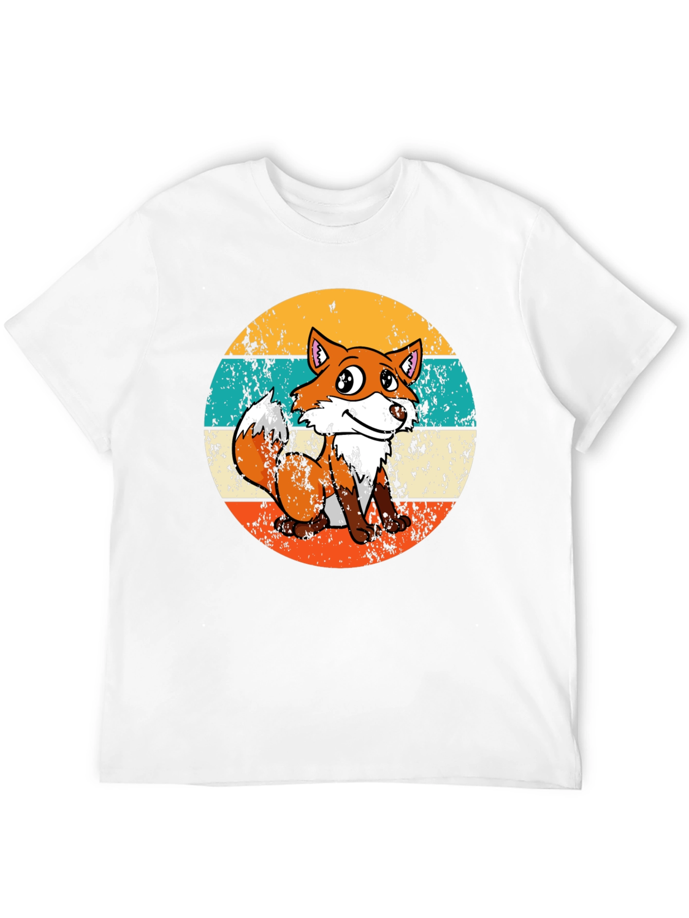 Retro Fox Graphic Tee - Unisex Black T-Shirt
