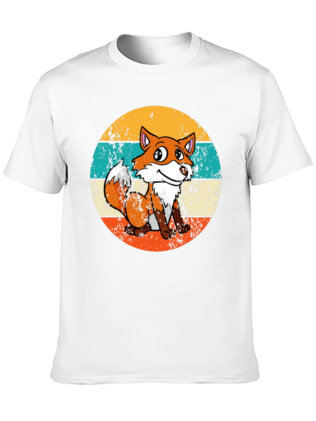 Retro Fox Graphic Tee - Unisex Black T-Shirt