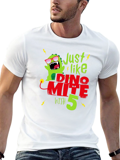 Dino-mite 5th Birthday T-Shirt