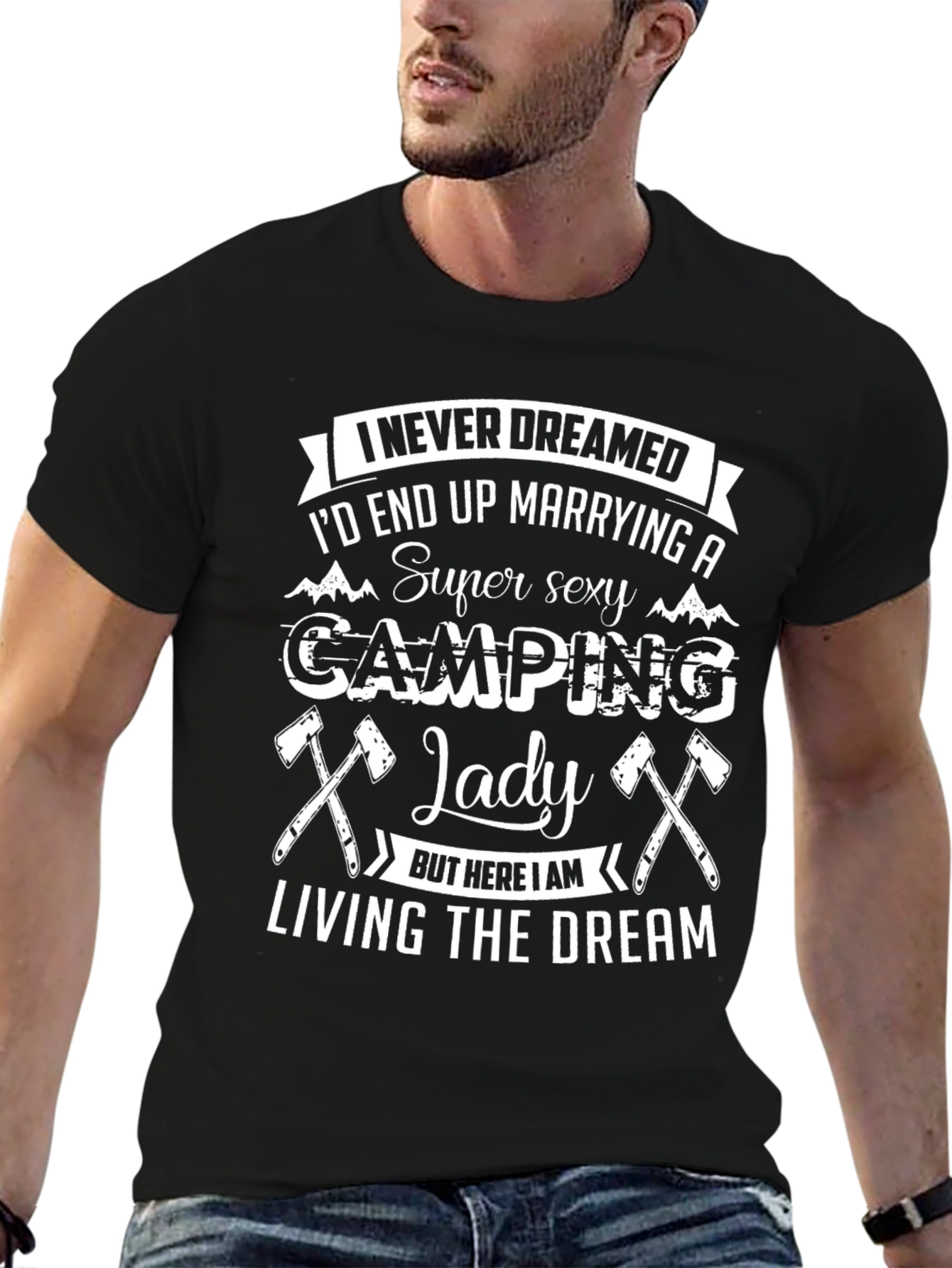 Camping Lady T-Shirt - Super Sexy Wife Gift