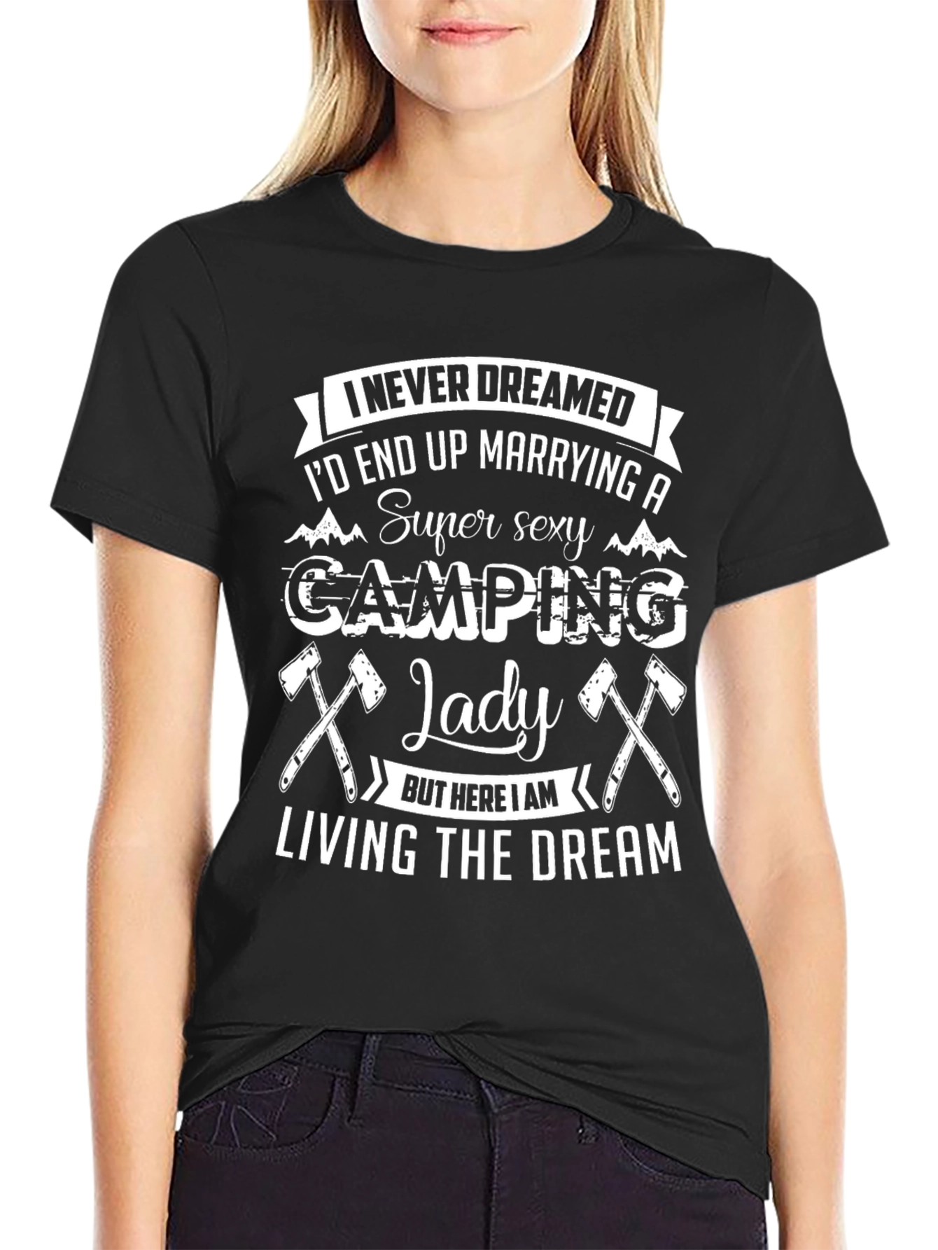 Camping Lady T-Shirt - Super Sexy Wife Gift