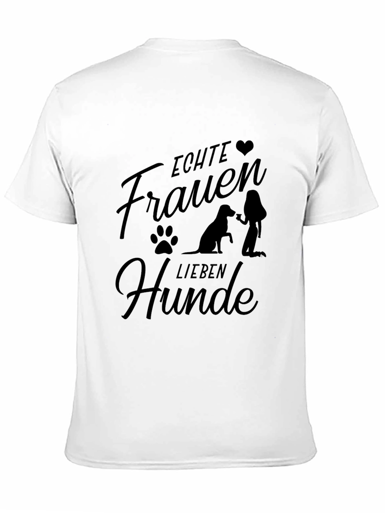 Echte Frauen Lieben Hunde Black T-Shirt