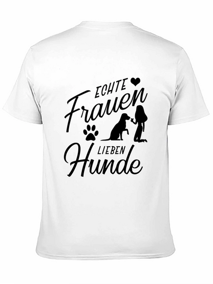 Echte Frauen Lieben Hunde Black T-Shirt
