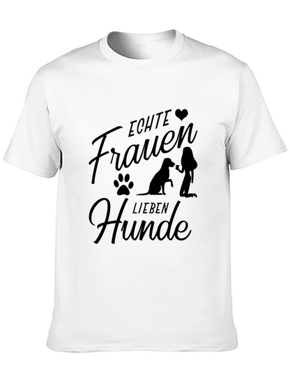 Echte Frauen Lieben Hunde Black T-Shirt