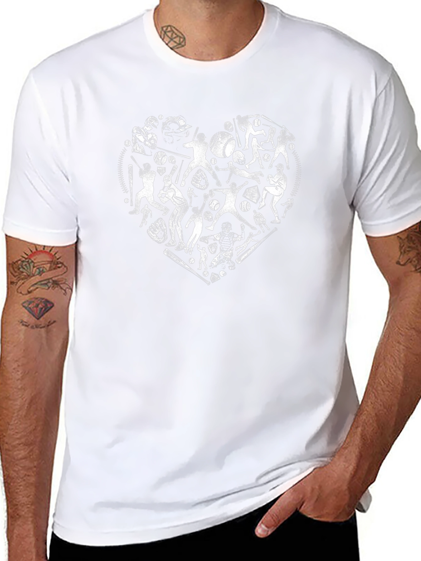 Baseball Heart Graphic Tee