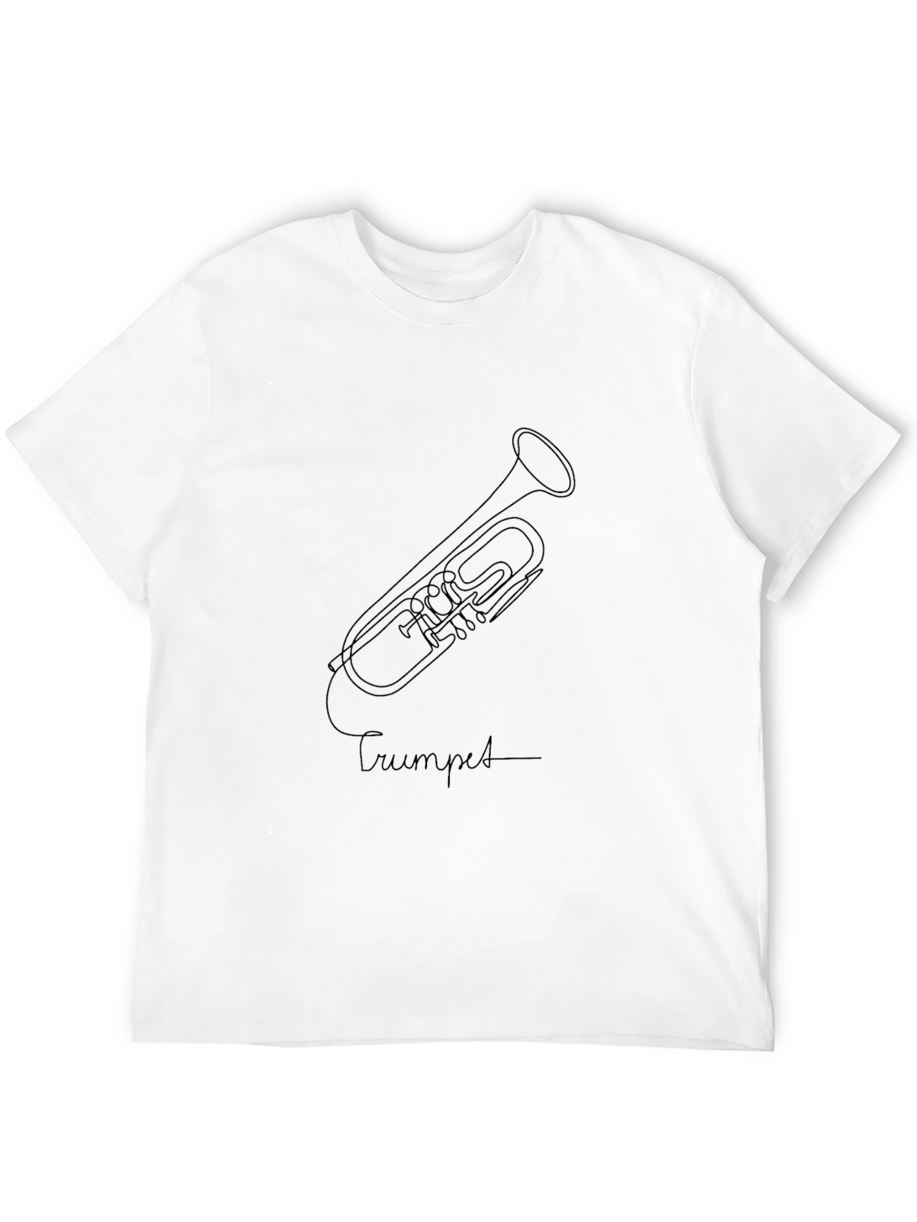 Minimalist Trumpet T-Shirt - Music Lover Tee