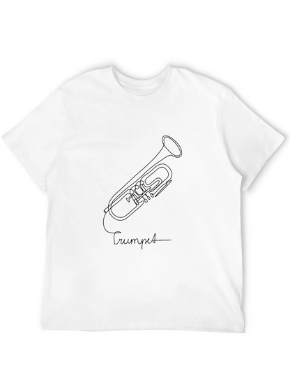 Minimalist Trumpet T-Shirt - Music Lover Tee