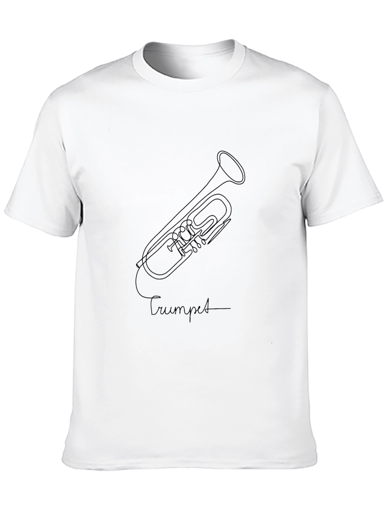 Minimalist Trumpet T-Shirt - Music Lover Tee