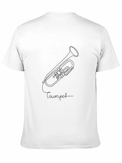 Minimalist Trumpet T-Shirt - Music Lover Tee