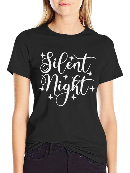 Silent Night Graphic Tee - Holiday Shirt