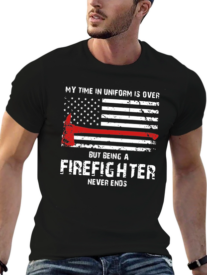 Firefighter Never Ends Graphic Tee