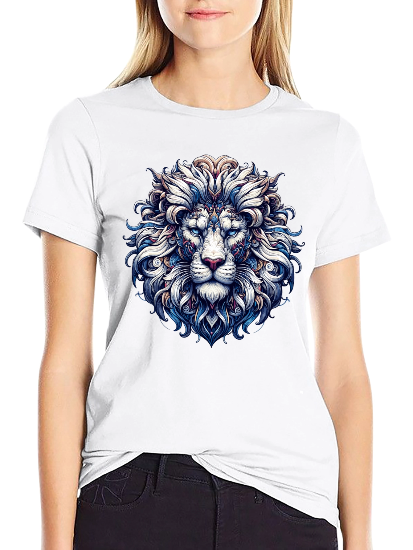 Lion Graphic Print Tee - Stylish Mens T-Shirt