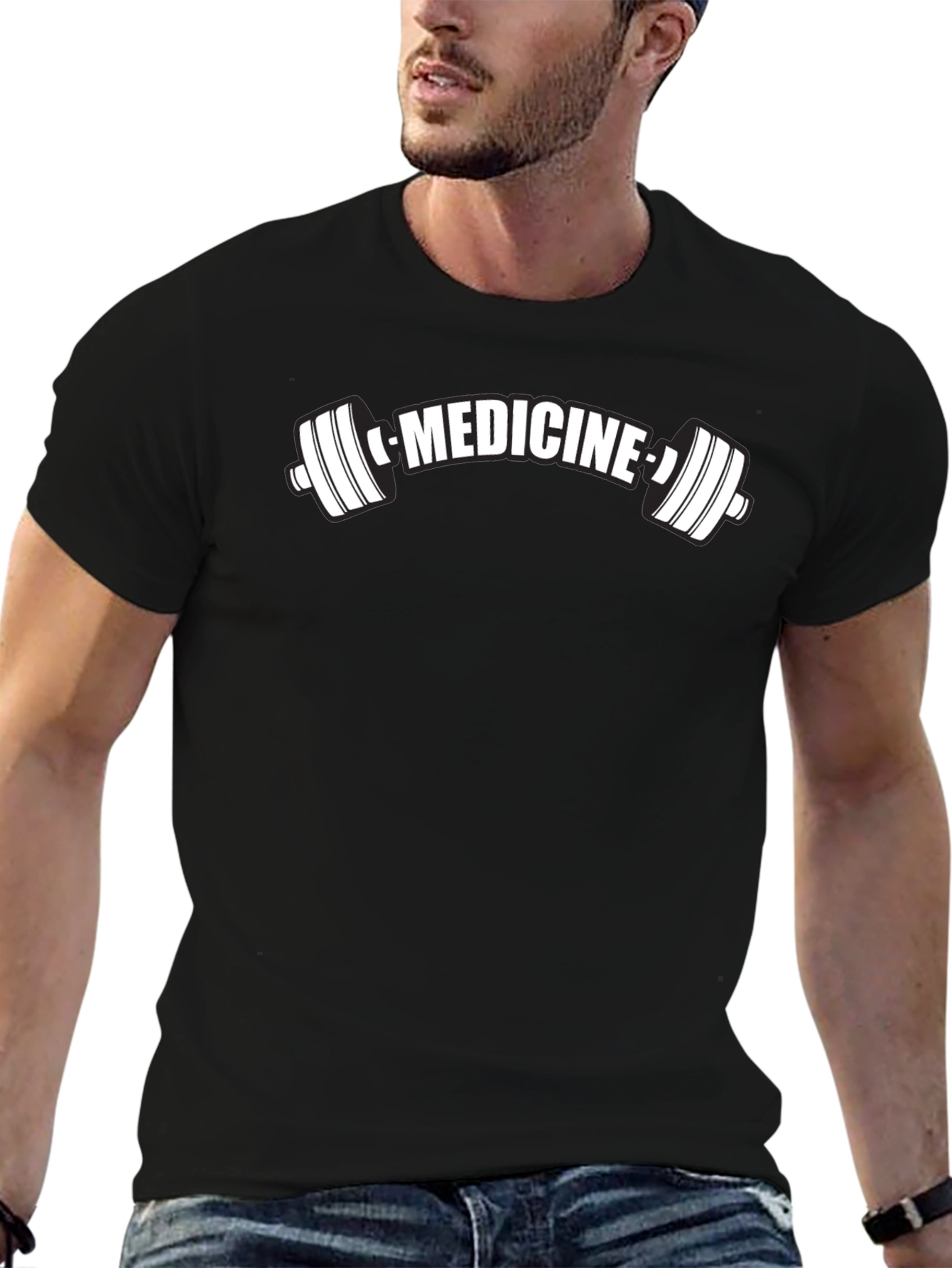 Medicine Barbell T-Shirt - Fitness & Health