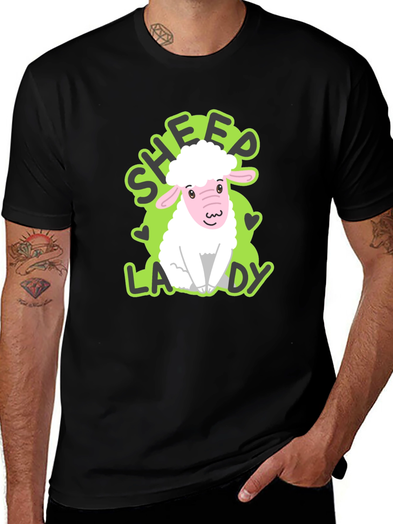 Sheep Lady T-Shirt - Cute Animal Lover Tee