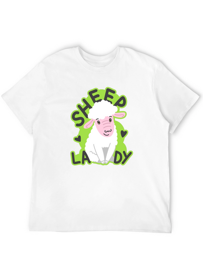 Sheep Lady T-Shirt - Cute Animal Lover Tee