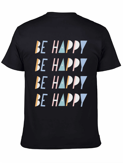 Be Happy Graphic Print Tee - Stylish Comfort