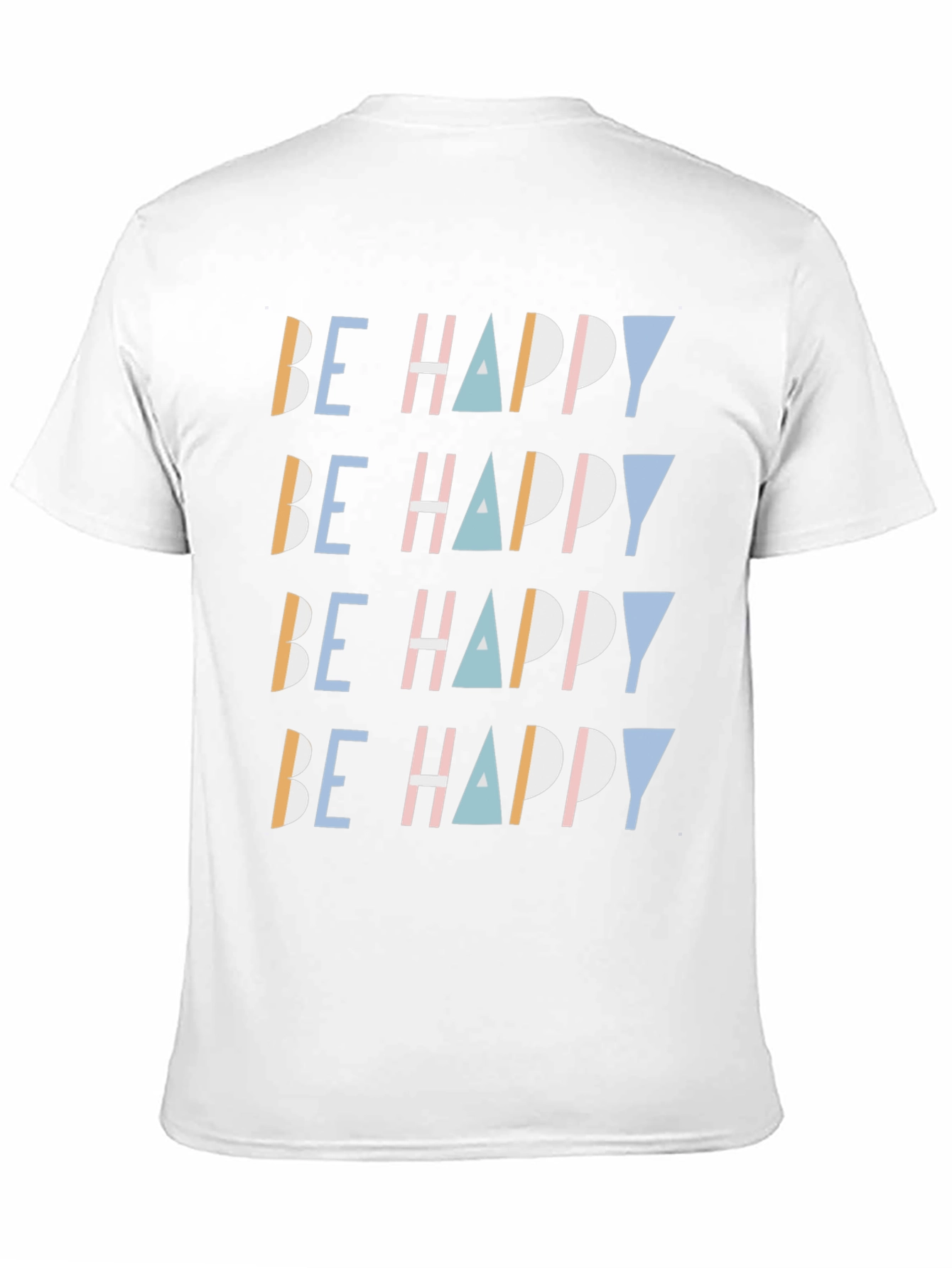 Be Happy Graphic Print Tee - Stylish Comfort