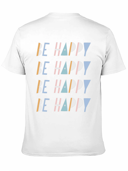 Be Happy Graphic Print Tee - Stylish Comfort