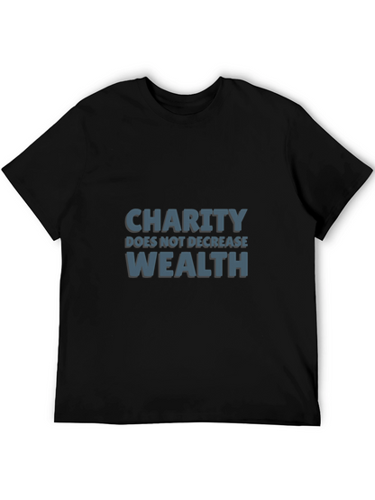 Charity Wealth T-Shirt - Black Graphic Tee