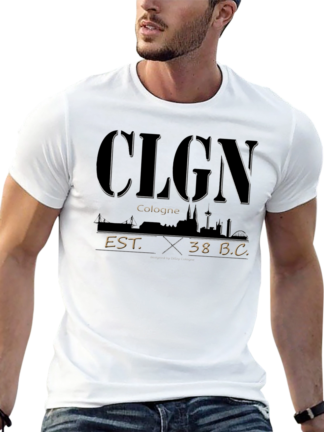Cologne Skyline T-Shirt - Est. 38 B.C.