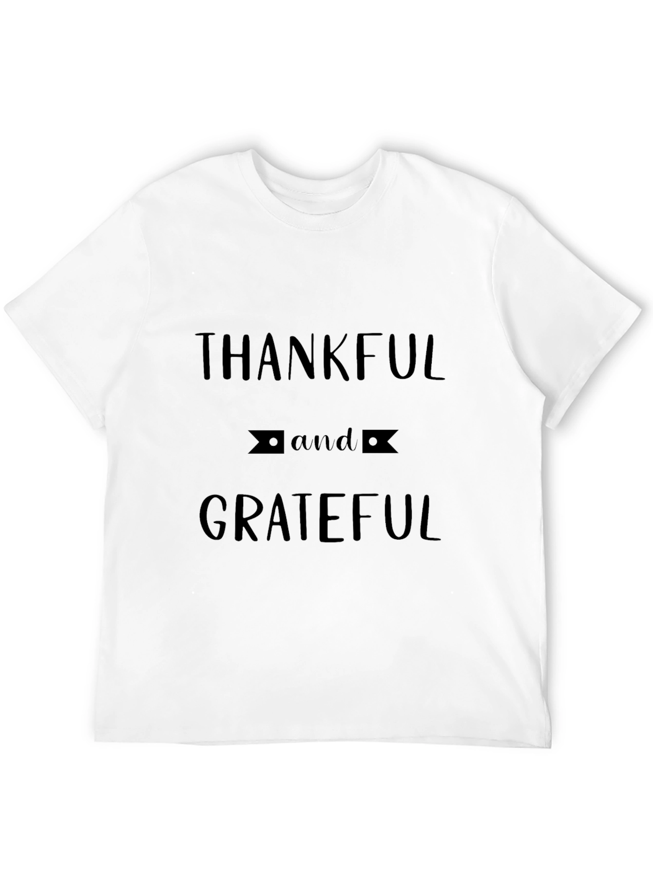 Thankful & Grateful Black Graphic T-Shirt