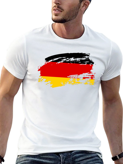 German Flag T-Shirt - Brush Stroke Style