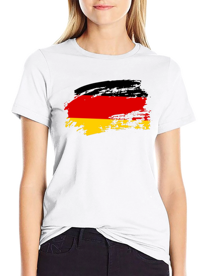 German Flag T-Shirt - Brush Stroke Style
