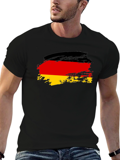 German Flag T-Shirt - Brush Stroke Style