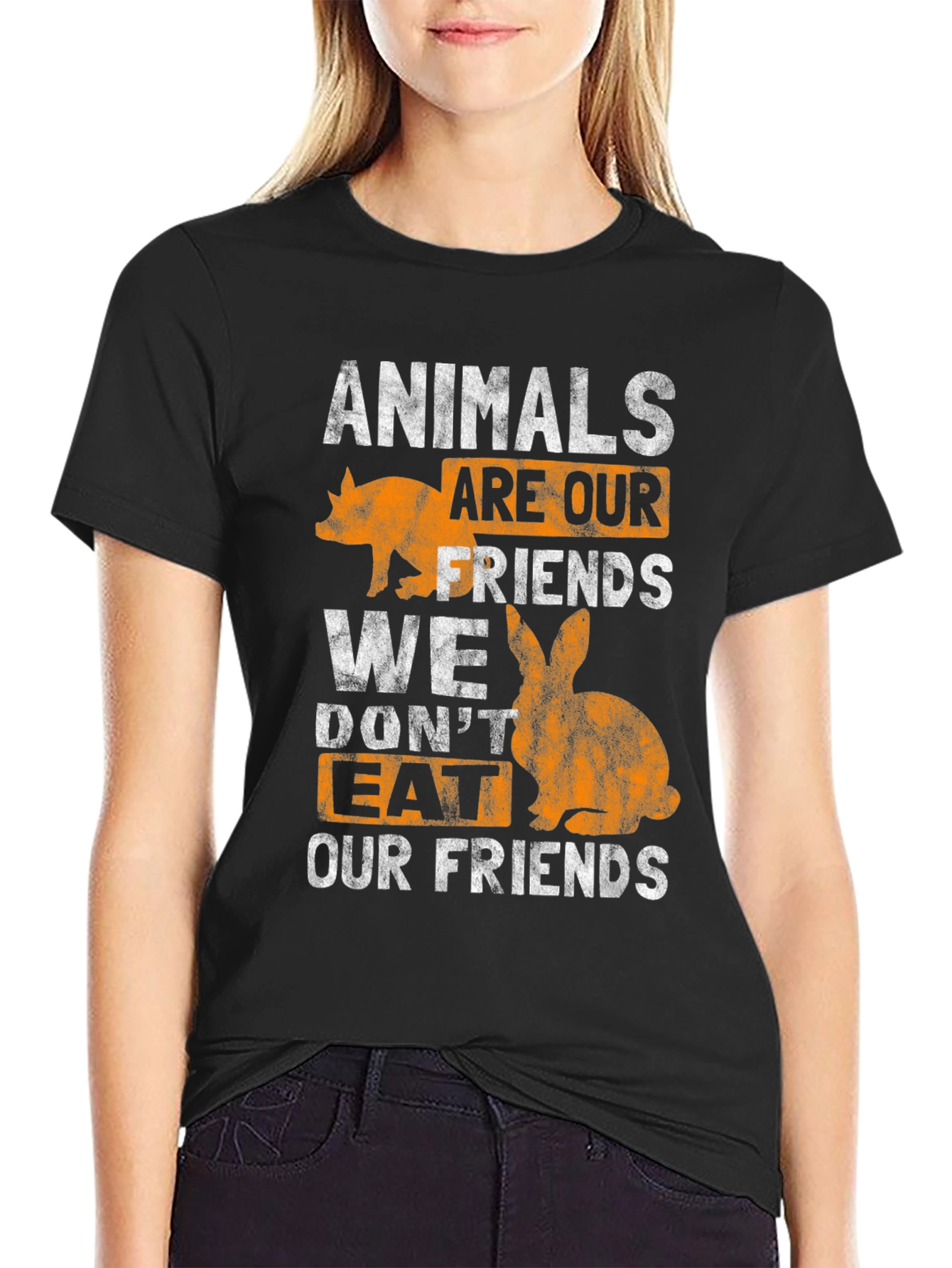 Animals Are Our Friends T-Shirt - Vegan Tee