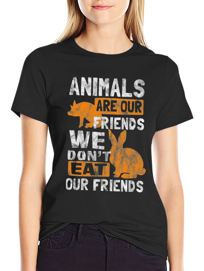 Animals Are Our Friends T-Shirt - Vegan Tee