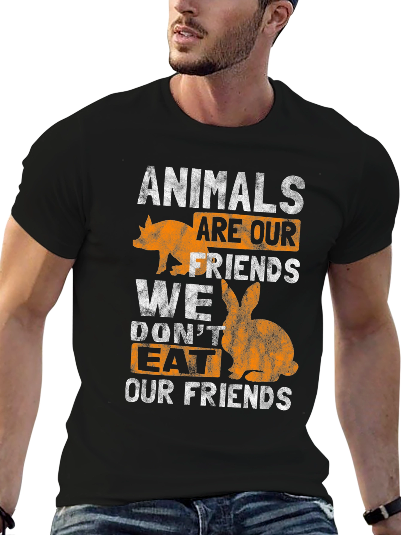 Animals Are Our Friends T-Shirt - Vegan Tee