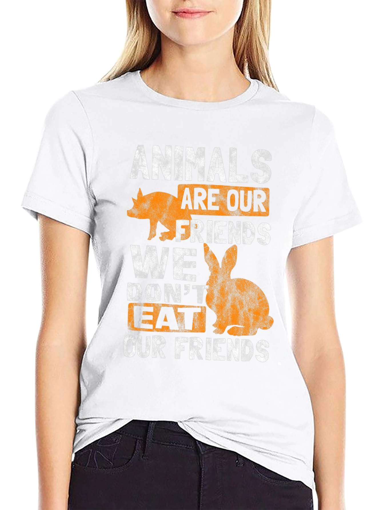 Animals Are Our Friends T-Shirt - Vegan Tee